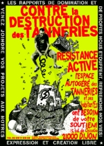 Affiche couleur de soutien aux Tanneries - 1999